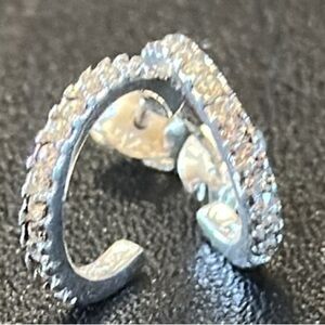 LA 925 Sterling Silver Rhinestone Post Earrings